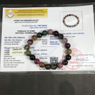Vòng đá tourmaline giá sỉ - Hàng tự nhiên có kiểm định