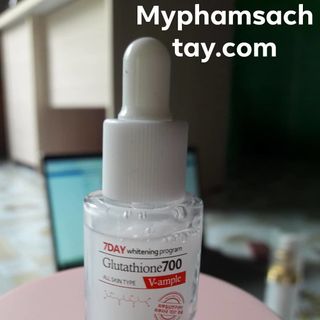 Huyết Thanh Kem Dưỡng Nước Thần Trắng Da 7 Day Whitening Program Glutathione 700 V-Ample