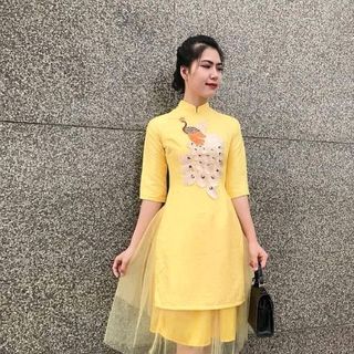 ÁO DÀI ĐŨI NGẮN CÔNG CHO PHÁI NỮ