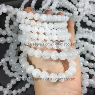 Vòng thạch anh ưu linh trắng bán sỉ - Hàng tự nhiên có kiểm định đá