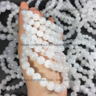 Vòng thạch anh ưu linh trắng bán sỉ - Hàng tự nhiên có kiểm định đá
