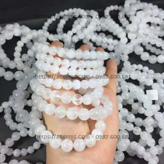 Vòng thạch anh ưu linh trắng bán sỉ - Hàng tự nhiên có kiểm định đá