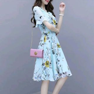 đầm voan xòe tay loe sỉ sll