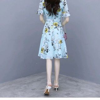 đầm voan xòe tay loe sỉ sll