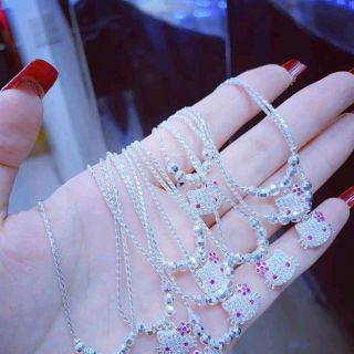 DÂY MẶT MÈO KITTY BẠC TA