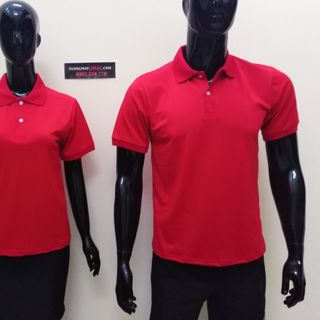 áo thun cá sấu cổ trụ màu đỏ