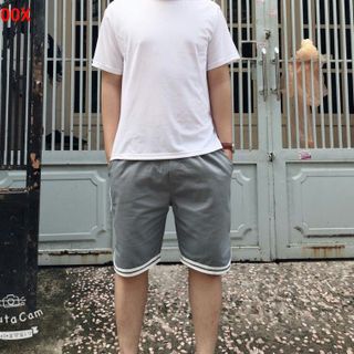 Quần shorts kaki phối 3 sọc nam thời trang