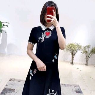 Đầm len thêu dệt cao cấp