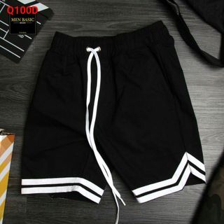 Quần shorts kaki phối 3 sọc nam thời trang