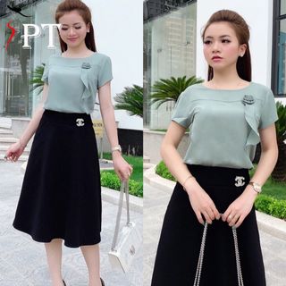 Áo nữ sơ mi cổ hoa size s m l giá sỉ