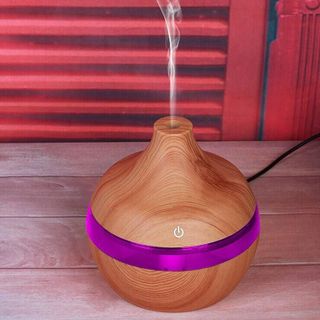 Máy xông tinh dầu vân gỗ hình giọt nước tặng kèm 1 chai tinh dầu 10ml giá sỉ​ giá bán buôn