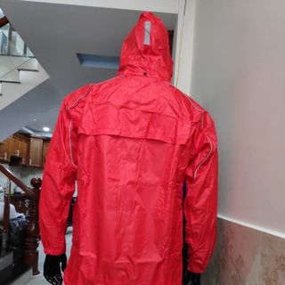 áo gió đi mưa màu đỏ