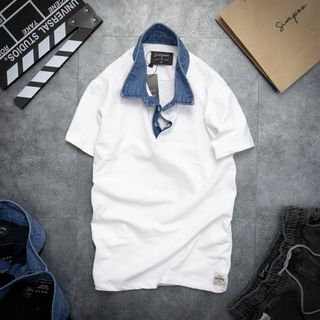 Áo thun Nam cổ bẻ phối cổ - B026