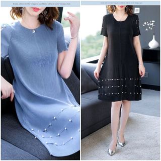 Đầm nhúng đính cườm cao cấp