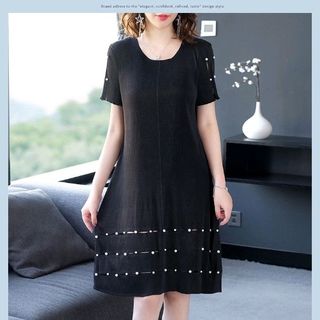 Đầm nhúng đính cườm cao cấp