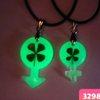 Dây chuyền Dạ quang cặp đôi phát sáng trong đêm Giá sỉ 29k bao gồm dây và mặt