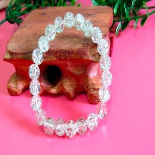 Vòng chuỗi đeo tay phong thủy hạt đá 8li Hạt đá tuyết