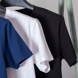 Áo thun nam cổ tròn Slimfit màu xanh than