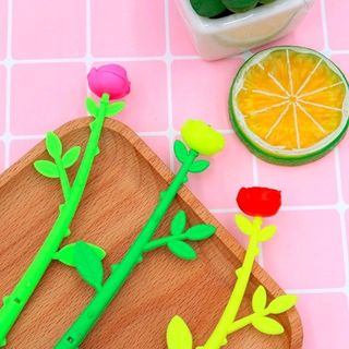 bút mực mẫu hoa lá mực màu đen