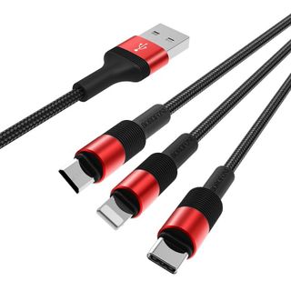 BOROFONE - Dây Cáp Sạc 3 in 1 BX21 - Cổng Lightning Cổng Micro Cổng Type C 1m