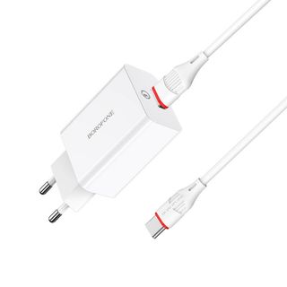BOROFONE - Bộ Cóc Cáp Sạc Nhanh BA21A - Cổng Type C EU
