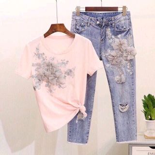 Sét bộ jean áo thun GC cao cấp