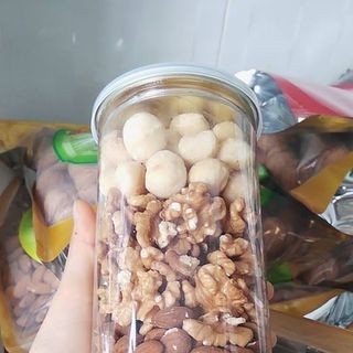 Hũ Mixed 3 loại Nhân Cao Cấp Óc chó - Macca - Hạnh Nhân