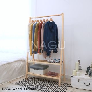 Kệ Gỗ Treo Quần Áo Chữ A 2 Tầng