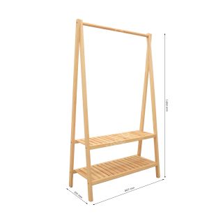 Kệ Gỗ Treo Quần Áo Chữ A 2 Tầng