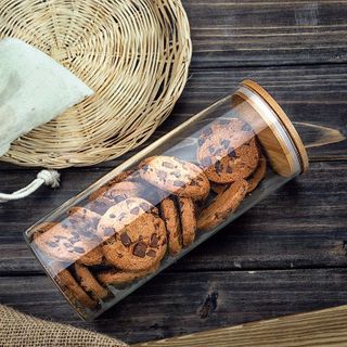 Lọ Thủy Tinh Nắp Gỗ Tre 900ML