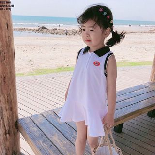 đầm đuôi cá cổ dạng sơ mi bé gái giá sỉ tphcm