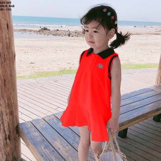 đầm đuôi cá cổ dạng sơ mi bé gái giá sỉ tphcm