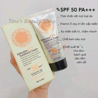 Kem chống nắng 3W Clinic UV Sunblock Cream 70 ml