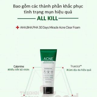 Sữa rửa mặt tạo bọt trị mụn Some By Mi AHA-BHA-PHA 30 Days Miracle Acne