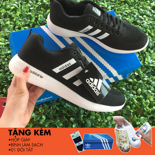 sneaker đen kẻ trắng