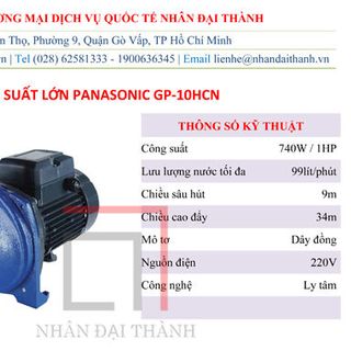 MÁY BƠM LY TÂM GP-10HCN1L 1HP giá sỉ
