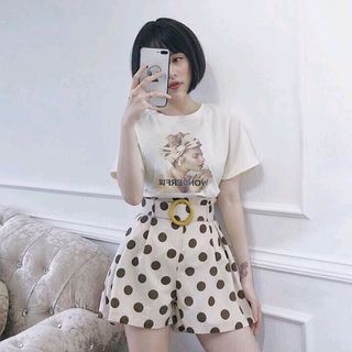Sét cô gái 3D mix quần sooc bi đai
Chất cotton 4c mịn đẹp