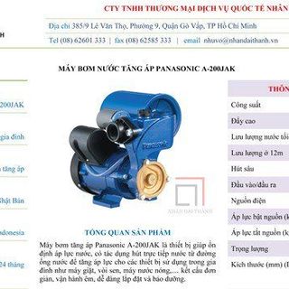 MÁY BƠM TỰ ĐỘNG TĂNG ÁP A-200JAK 200W