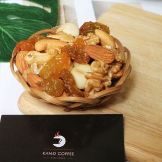 500g mix 5 hạt tách vỏ macca hạnh nhân óc chó điều nho khô