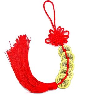 dây treo phong thủy trang trí xe hơi nhà cửa 5 xu