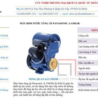 MÁY BƠM TỰ ĐỘNG TĂNG ÁP A-130JAK 125W