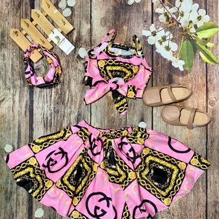 sét váy xinh kèm băng đô bé gái giá sỉ tphcm