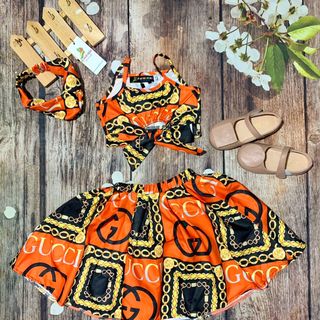 sét váy xinh kèm băng đô bé gái giá sỉ tphcm