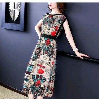 Đầm lụa nhập hoa cao cấp