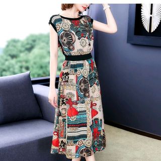 Đầm lụa nhập hoa cao cấp