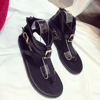 Giày sandal nơ chất da