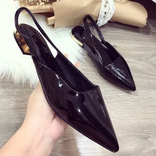Giày sandal bit mui da