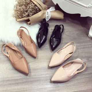 Giày sandal bit mui da