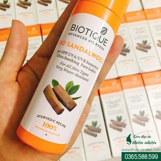 Kem chống nắng gỗ đàn hương Bio Sandalwood SPF 50 Ấn Độ - 120ml