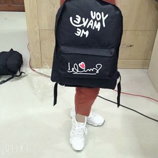 Balo đi học nam nữ trơn màu phong cách Hàn Quốc chất vải kaki đẹp